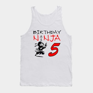 Ninja 5th Birthday Party Stealth Warrior Tank Top